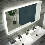 Tavistock Epsilon 1200 Dimmable Back Lit Mirror with Demister and Touch Control, 120 x 60 x 2.2 cm - Image 2