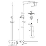 DEVA Essentials Shower with Fixed Head and Handset - Image 2