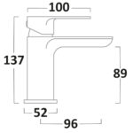 Tavistock Nation Basin Mixer Tap with Click Waste - Image 3