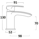 Tavistock Avid Basin Mixer Tap with Click Waste - Image 4