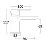 Tavistock Nation Mini Basin Mixer Tap with Click Waste - Image 3