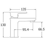 Deva Zonos Mini Mono Basin Mixer Tap, Model ZON313 - Image 2