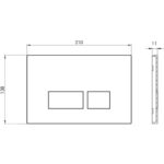 Tavistock Square Dual Flush Plate in Black - Image 2