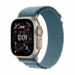 Apple Watch Ultra 3 GPS + Cellular, 49mm Titanium Case with Light Blue Alpine Loop - Image 7