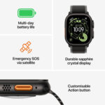 Apple Watch Ultra 3 GPS + Cellular, 49mm Titanium Case with Ocean Band - Image 3