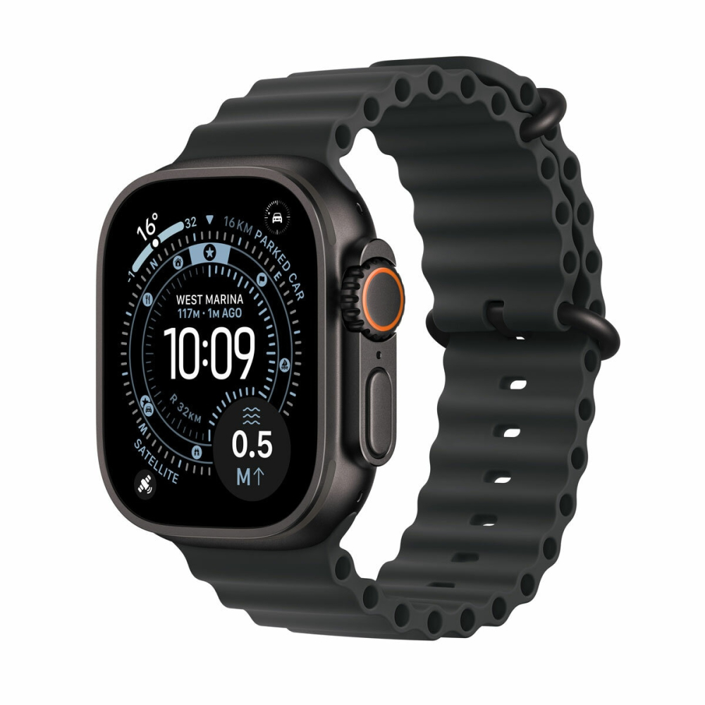 Apple Watch Ultra 3 GPS + Cellular, 49mm Black Titanium Case with Black Ocean Band, MF0J4DH/A