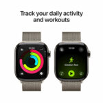 Apple Watch Series 11 GPS + Cellular, 42mm Natural Titanium Case with Natural Milanese Loop, MF8P4MP/A - Image 12