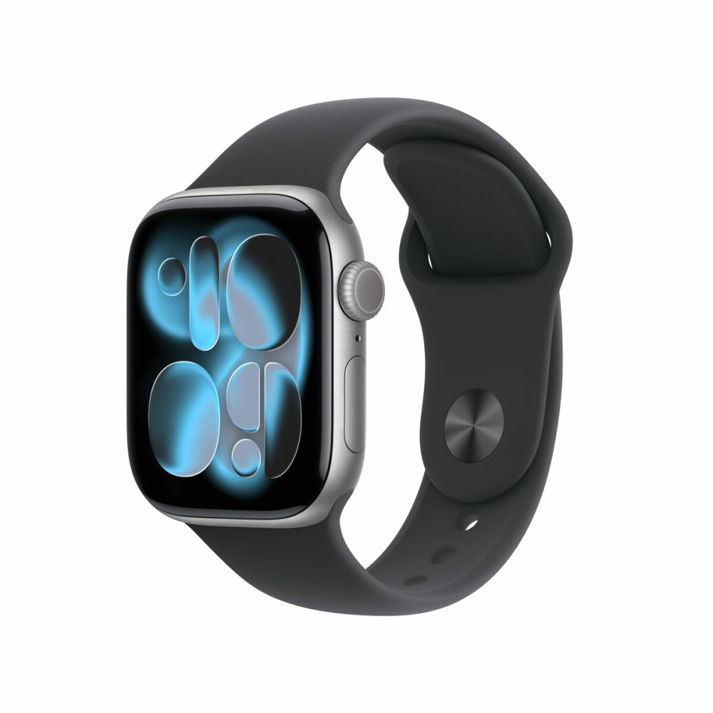 Apple Watch Series 11 GPS + Cellular, 46mm Space Grey Aluminium Case with Black Sport Band - M/L, MFCA4MP/A
