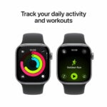 Apple Watch Series 11 GPS + Cellular, 46mm Jet Black Aluminium Case with Black Sport Band - S/M, MFC24MP/A - Image 14