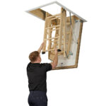 Luxfold 2.8m (280cm) Timber Folding Loft Ladder - Image 3