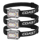 COAST CH1000R 1000 Lumen Rechargeable Dual Power Headlamp, 3-Pack