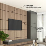 Artika Sonolok Acoustic Wall Panel Set in Oak & Grey, 4 Pack - Image 5