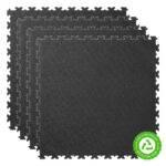 Klikflor RX500 7mm Recycled Garage Floor Tiles 4 pack (495 x 495 x 7mm) - 0.98m² per pack in Graphite - Image 2
