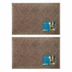 JVL Dirt Defender Door Mat in Beige, 40 x 60 cm - 2 Pack - Image 2