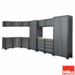 Hilka Garage Bundle 14 Piece Corner & Cabinet Storage Set