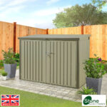 Stone Garden 6ft 5" x 2ft 11" (1.95 x 0.9m) 2,018 Litre Horizontal Storage Shed in Green - Image 2