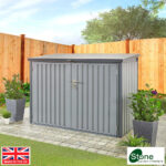 Stone Garden 6ft 5" x 2ft 11" (1.95 x 0.9m) 2,018 Litre Horizontal Storage Shed in Grey