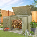 Stone Garden 6ft 5" x 2ft 11" (1.95 x 0.9m) 2,018 Litre Horizontal Storage Shed in Grey - Image 6