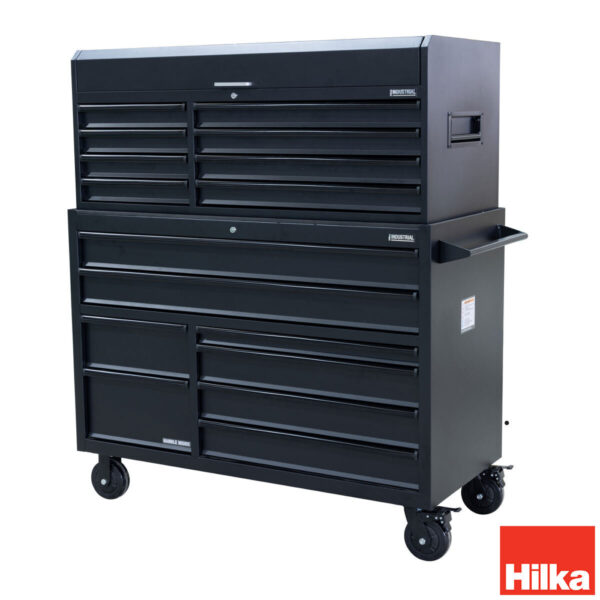 Hilka 55" (140cm) Industrial 16 Drawer Tool Trolley and Chest