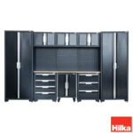 Hilka Garage Pro+ 24 Gauge Steel 9 Piece Cabinet Set