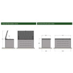 Stone Garden 5ft 2" x 2ft 8" (1.6 x 0.8m) 1,200 Litre Steel Deck Box in Grey - Image 7