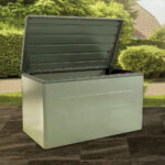 Stone Garden 5ft 2" x 2ft 8" (1.6 x 0.8m) 1,200 Litre Steel Deck Box in Grey - Image 8