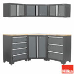 Hilka 7 Piece Garage Corner Cabinet Set