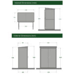 Stone Garden 4ft 7" x 2ft 6" (1.45 x 0.8m) Vertical 1,887 Litre Steel Shed in Grey - Image 6