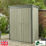 Stone Garden 4ft 7" x 2ft 6" (1.45 x 0.8m) Vertical 1,887 Litre Steel Shed in Grey - Image 10