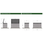 Stone Garden 4ft 2" x 2ft 2" (1.27 x 0.67m) 600 Litre Deck Box in Grey - Image 3