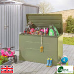 Stone Garden 4ft 2" x 2ft 2" (1.27 x 0.67m) 600 Litre Deck Box in Grey - Image 11