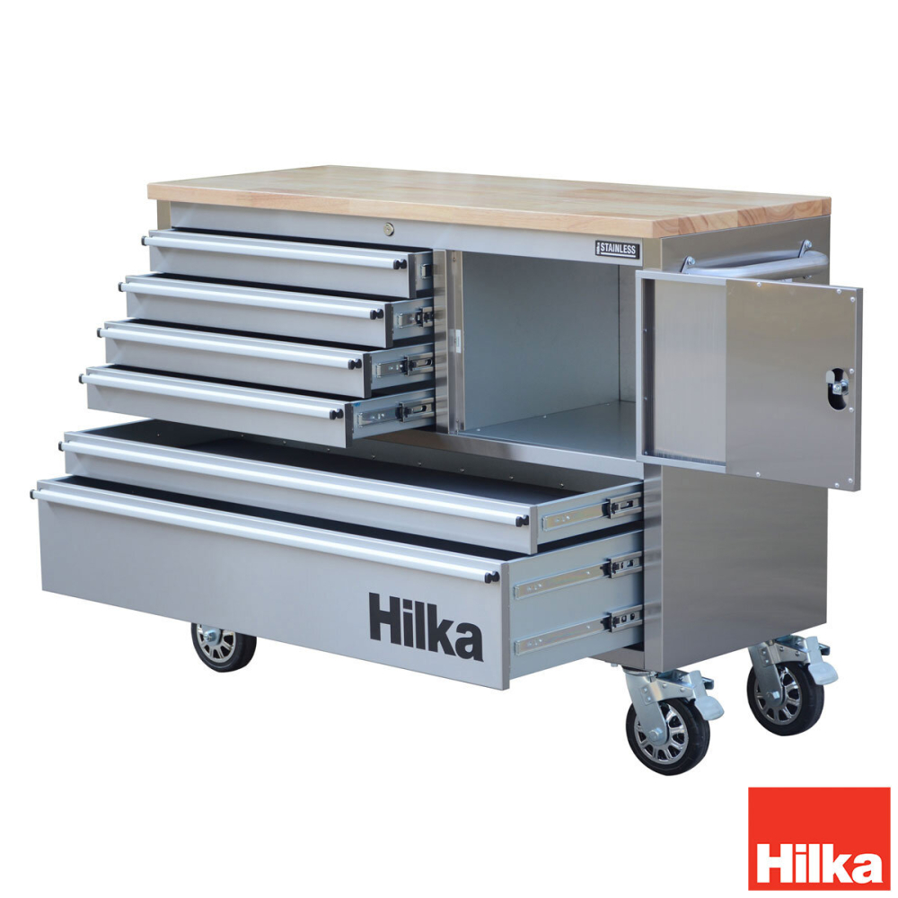 Hilka 48" (122cm) 6 Drawer Stainless Steel Tool Cabinet