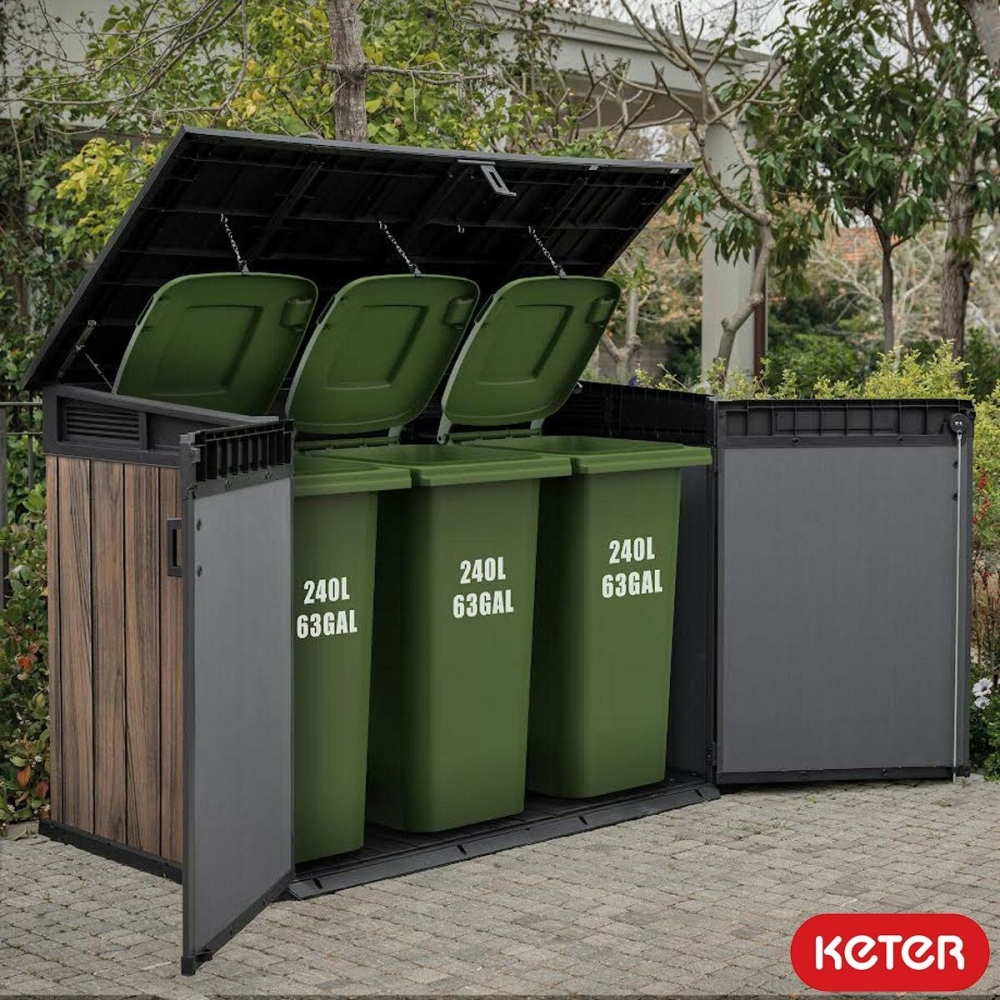 Keter Rosewood Horizon 6ft 3" x 3ft 7" (1.9 x 1.1m) Horizontal 2,020 Litre Storage Shed