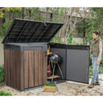 Keter Rosewood Horizon 6ft 3" x 3ft 7" (1.9 x 1.1m) Horizontal 2,020 Litre Storage Shed - Image 8