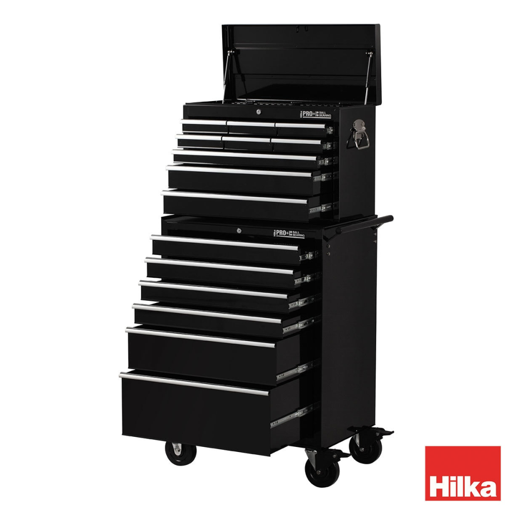 Hilka HD Pro+ 29" (74cm) 15-Drawer Combination Tool Chest Trolley