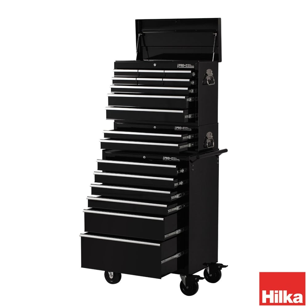 Hilka HD Pro+ 29" (74cm) 17-Drawer Combination Tool Chest Trolley