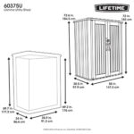Lifetime 4ft 8" x 3ft 2" (1.47 x 0.97m) Rough Cut Vertical 2,060 Litre Storage Shed with Shelves - Model 60375U - Image 2