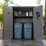 Lifetime 4ft 8" x 3ft 2" (1.47 x 0.97m) Rough Cut Vertical 2,060 Litre Storage Shed with Shelves - Model 60375U - Image 3