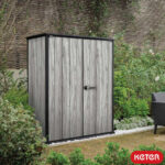 Keter Storm Grey Signature Alto 4ft 6" x 2ft 4" (1.4 x 0.7m) 1,415 Litre Vertical Storage Shed with Shelves