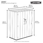 Lifetime 4ft 6" x 2ft 4" (1.4 x 0.7m) Vertical 1,510 Litre Storage Shed with Shelving - Model 60457 - Image 2
