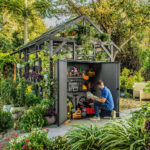 Keter Cortina Alto 4ft 6" x 2ft 4" (1.4 x 0.7m) 1,415 Litre Vertical Storage Shed with Shelves - Image 3