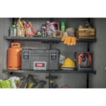 Keter Cortina Alto 4ft 6" x 2ft 4" (1.4 x 0.7m) 1,415 Litre Vertical Storage Shed with Shelves - Image 4