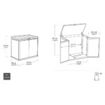 Keter Ashwood Signature 4ft 7" x 2ft 8" (1.4 x 0.82m) 1,150 Litre Horizontal Storage Shed - Image 2