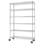 TRINITY EcoStorage™ 6-Tier Chrome Storage Unit with Casters - Image 2