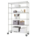 TRINITY EcoStorage™ 6-Tier Chrome Storage Unit with Casters - Image 4