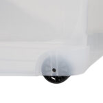 Wham 45 Litre Clear/Cool Grey Box with Wheels & Folding Lid - 5 Pack - Image 3