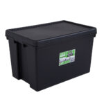 Wham Bam 62 Litre Recycled Heavy Duty Plastic Storage Box & Lid in Black - 3 Pack - Image 5
