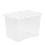 Wham 80L Crystal Clear Plastic Box and Lid - 3 Pack - Image 2
