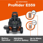 Yard Force ProRider E559 56V Ride-On Lawn Mower - Image 5