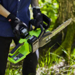 Greenworks 48V 36cm Cordless Brushless Chainsaw + 2 x 24V (4Ah) Battery & 2Ah Twin Charger Bundle - Image 3